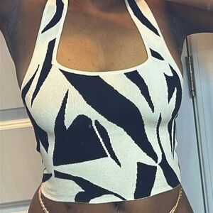 Express heavy knit halter top